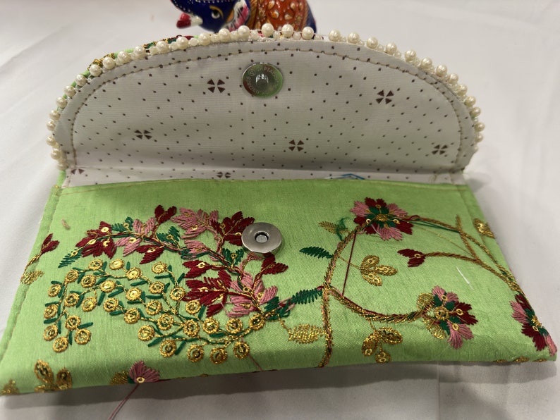 Womens Embroidered Clutch Purse Pouches zdjęcie 3