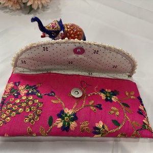 Womens Embroidered Clutch Purse Pouches zdjęcie 10