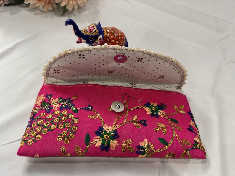 Womens Embroidered Clutch Purse Pouches zdjęcie 10