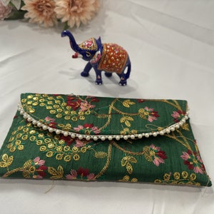 Womens Embroidered Clutch Purse Pouches zdjęcie 8