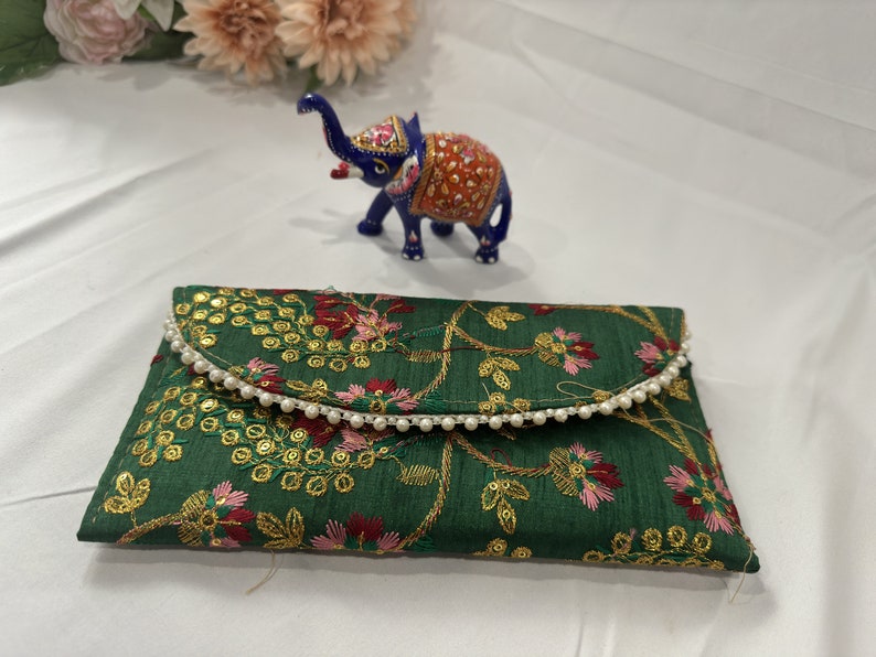 Womens Embroidered Clutch Purse Pouches zdjęcie 8