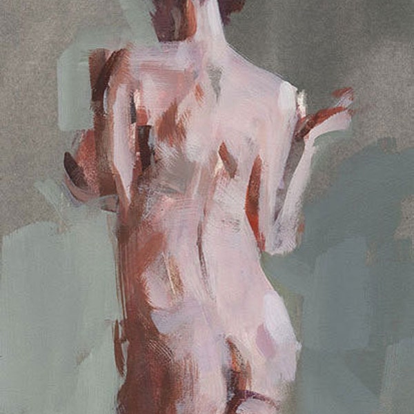 Art Print Figure Nude Female - Nude Figure Study by David Lloyd