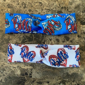 Buffalo Bills Inspired Headband, Buffalo Bills Headband, Bills Headband, Buffalo Headband, Football Headband