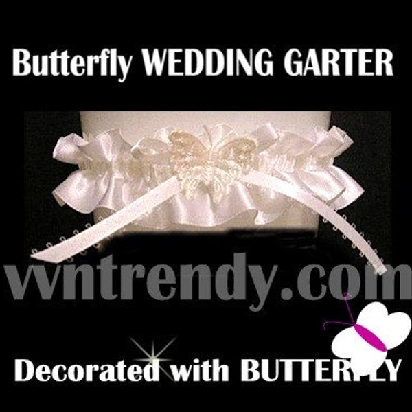 2PC BUTTERFLY WEDDING GARTER Garters Gift Set Bridal Shower favor Love