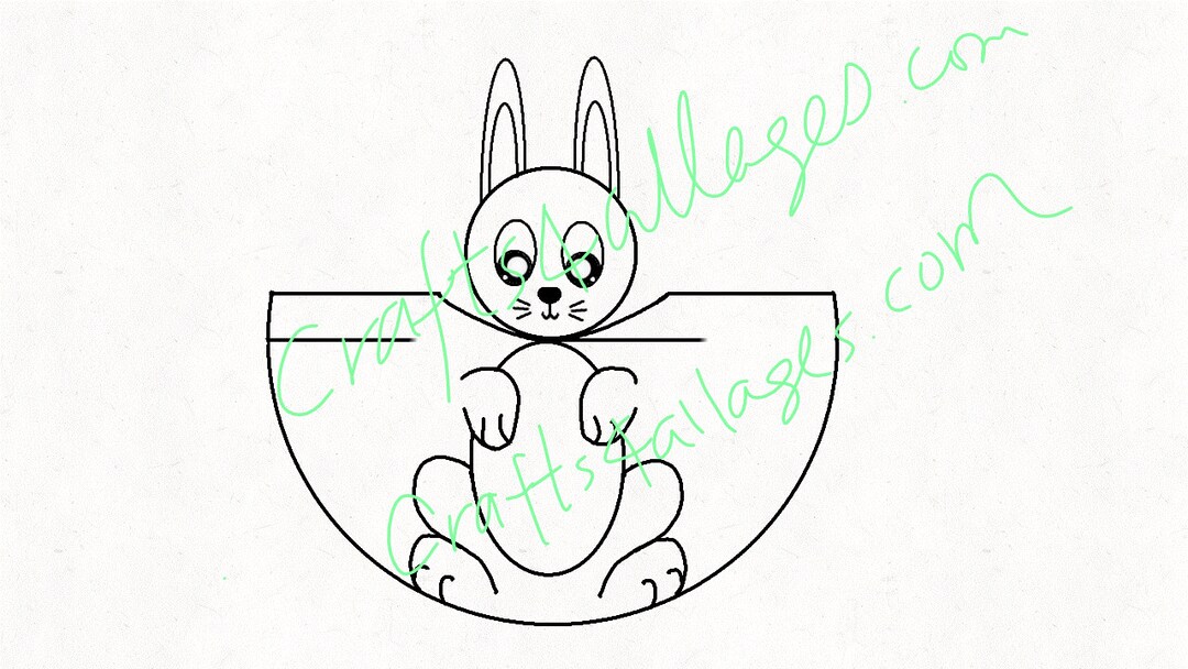 DIY 3D Bunny / Rabbit Cone Craft Digital Print Out Easter Craft ...