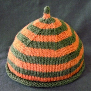 Pattern, Rolled Brim Baby with Stripes and Point image 1