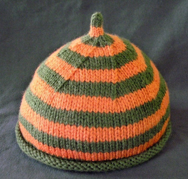 Pattern, Rolled Brim Baby with Stripes and Point image 1