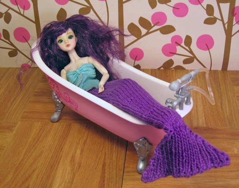 Pattern, Knit Mermaid Tail for Dolls image 5