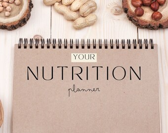 Nutrition planner, Journal, Fitness and Nutrition Goal, Digital, Recipe, Food Log, Meal Plan, Diet Planner, Calories Tracker, Tracker, print
