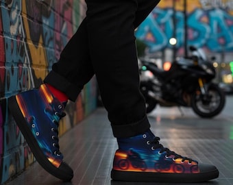 Zapatillas de lona de caña alta para hombre