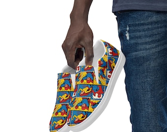 Zapatillas de lona sin cordones para hombre