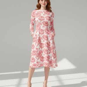 slim fit dress slacks Pink Farmall Tractor Hearts Girls Fit And Flare Dress — Air Waves Wholesale main image 1
