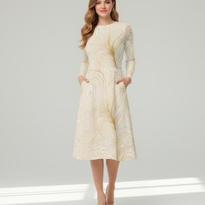 white christmas dresses Bianca Fit Flare Dress main image 0