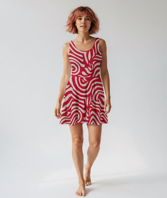 strapless open back dress Maroon Animal Print Sleeveless Satin Midi Dress