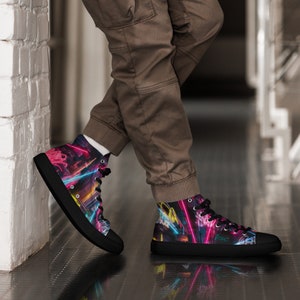 Graffiti High top Sneakers Urban Style With an Artistic Touch Etsy