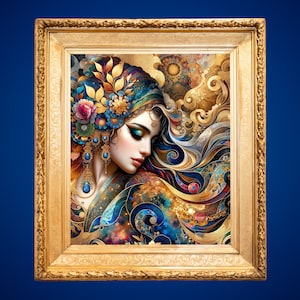 Persian Wall Art | Modern Persian Miniature Art | High-Quality JPG 3750x4500 | PDF Included | Persian Art with Commercial License