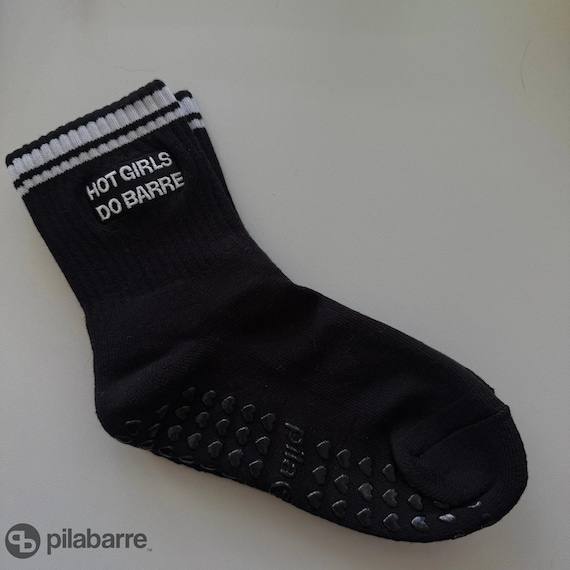 Hot Girls Do Barre Socks, Pilates Grip Socks, Non Slip Workout Socks, Barre Lover Gift, Fitness Studio Accessory