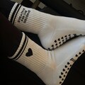 Bridal Pilates Grip Socks, Sweating For The Wedding, Heart Detail, Cotton