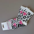 Cheetah Heart Grip Socks