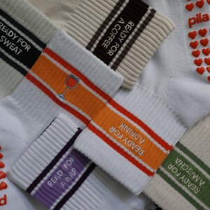 Ready for a Matcha Grip Socks, Pilates Grip Socks, Non Slip Workout Socks, Yoga Barre Socks, Fitness Gift for Women bild 8