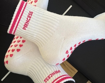Princess Grip Socks for Pilates, Non-Slip Cotton Barre Socks