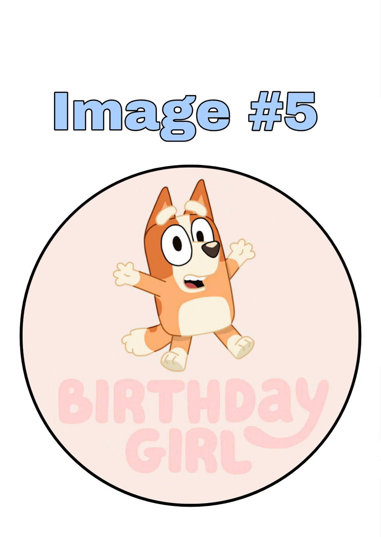 Bluey happy Birthday Image Option 2 for Edible Frosting Sugar Sheet or