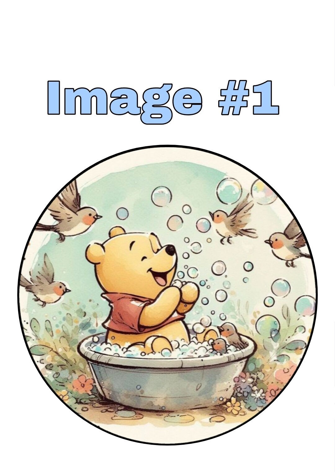 Winnie the Pooh (edible) Image on Edible Frosting Sugar Sheet or