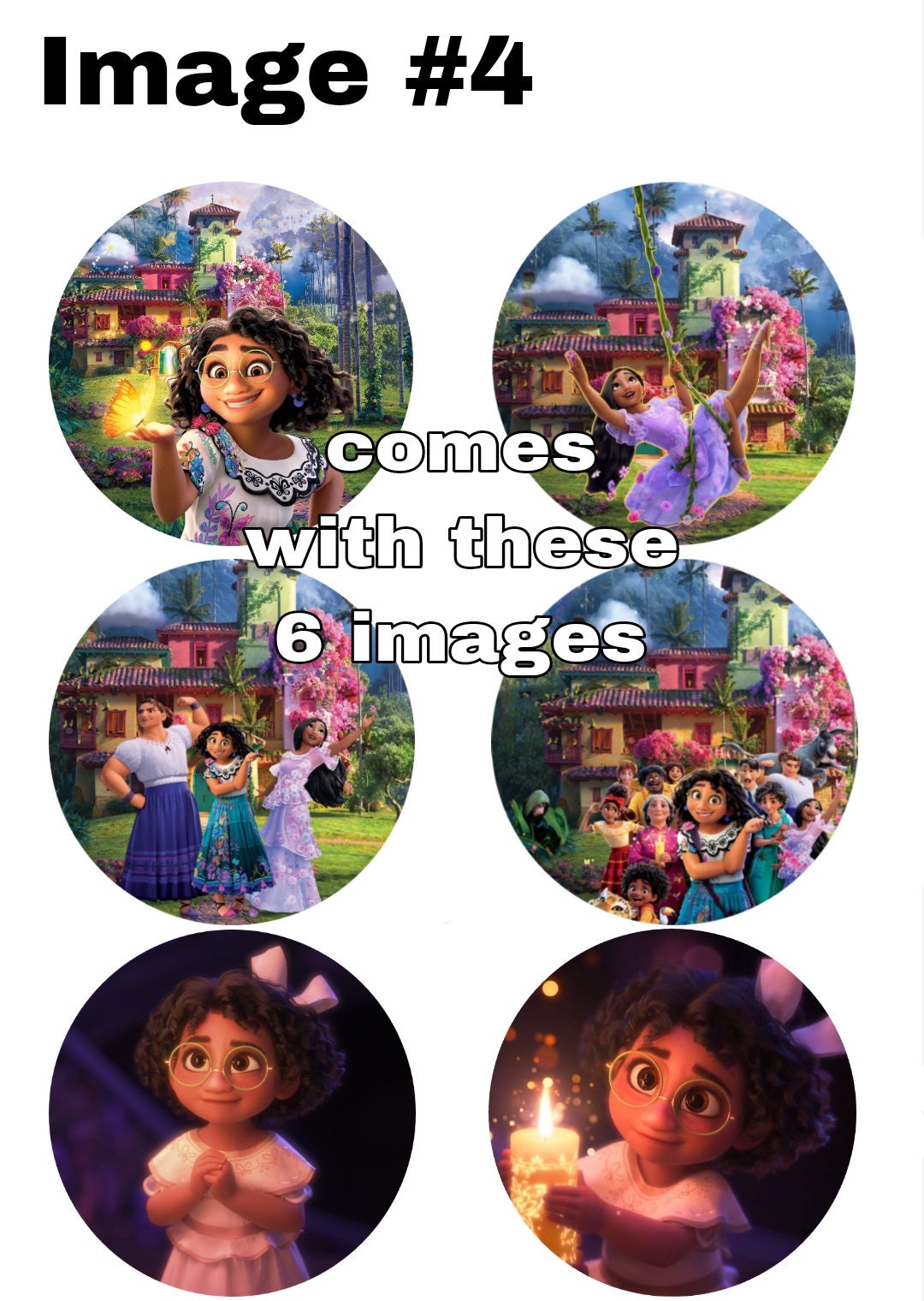 Encanto edible Image Toppers on Edible Frosting Sugar Sheet or Printed