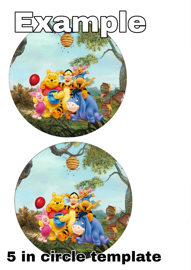 Winnie the Pooh edible Image on Edible Frosting Sugar Sheet or Printed