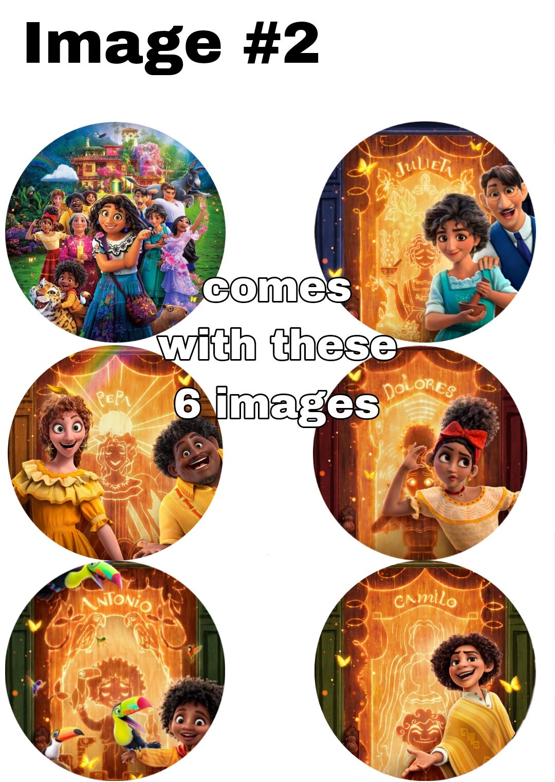 Encanto edible Image Toppers on Edible Frosting Sugar Sheet or Printed