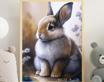 ¿Necesita una idea de regalo para el cumpleaños de un niño? ¿Por qué no decorar la pared con un adorable conejo?