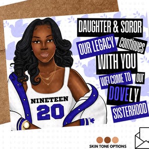 Zeta Phi Beta Legacy Card: Finer Daughter Sorority Gift