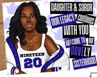 Zeta Phi Beta Legacy Card: Finer Daughter Sorority Gift