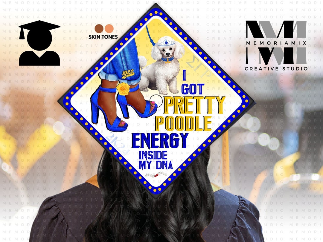 Sigma Gamma Rho Graduation Cap Topper: Pretty Poodle Energy - Etsy