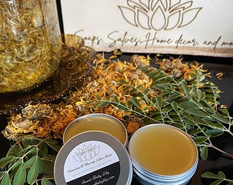 Calendula Moringa Tallow Balm: Nourishing Skin Moisturizer, Handcrafted Small Batch