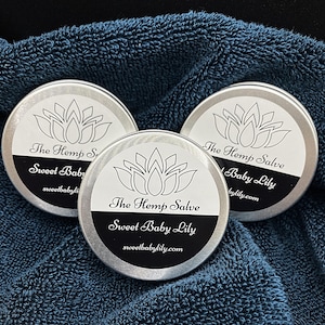 The Hemp Salve - 1 or 2 ounce for Dry Skin, Cracked Feet and Tattoos | All-Natural Balm with Hemp Butter, Beeswax & Lavender