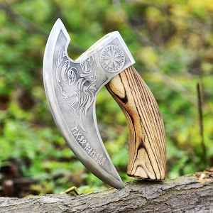 Pizza Cutter, Pizza Axe, Custom Hand Forged Viking Pizza Cutter, Viking Pizza Cutter For Valentine Gift, Rocking Pizza Cutter In Axe Style.
