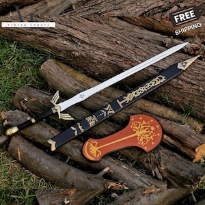 Medieval Handmade Fantasy Sword For Wall Decoration, Custom Made Replica Sword In Damascus Steel, Unique Decorative Sword For Wall Hanging