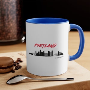 Portland Skyline Mug | &#39;The Rose City&#39; Graphic Coffee Cup | Portland Lover Gift