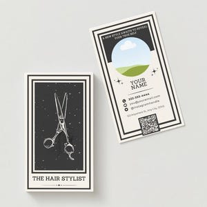 LA carte du tarot COIFFEUR | Carte de visite | Coiffeur | Carte de visite | Modifiable sur Canvas