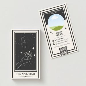 DER NAGEL TECH Visitenkarte | Tarot-Stil | Vorlage