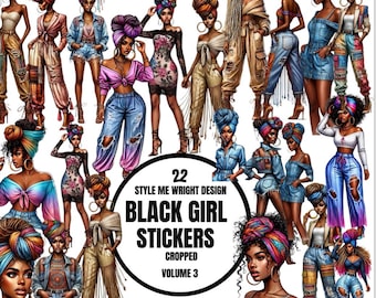 Style Me Wright Designs 24 Immagini di ragazze nere Vol.3 / Digital Pact: Stili di moda afrocentrici multi colori