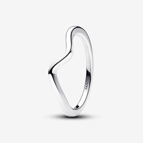 silver Polished Wave Ring