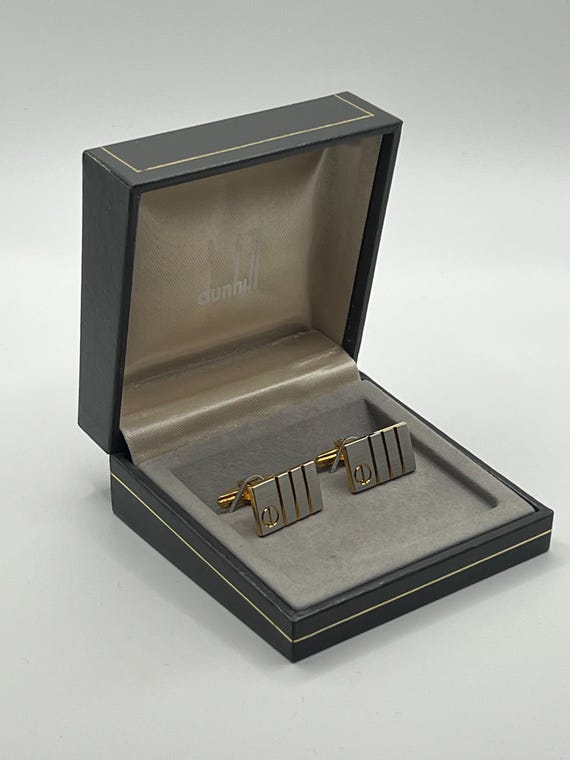Dunhill Rectangular Vintage Cufflinks - Silver-To… - image 5