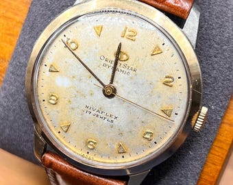 Orient Star 14k Gold Filled Watch 1950s Manual Wind Vintage Dress Watch - Japan Nivaflex