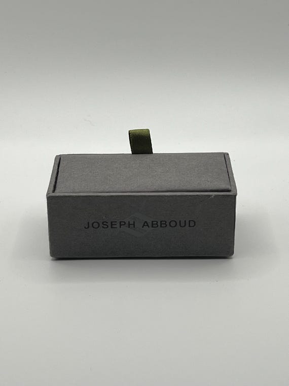 Joseph Abboud Silver-Tone Rectangular Vintage Cuf… - image 5