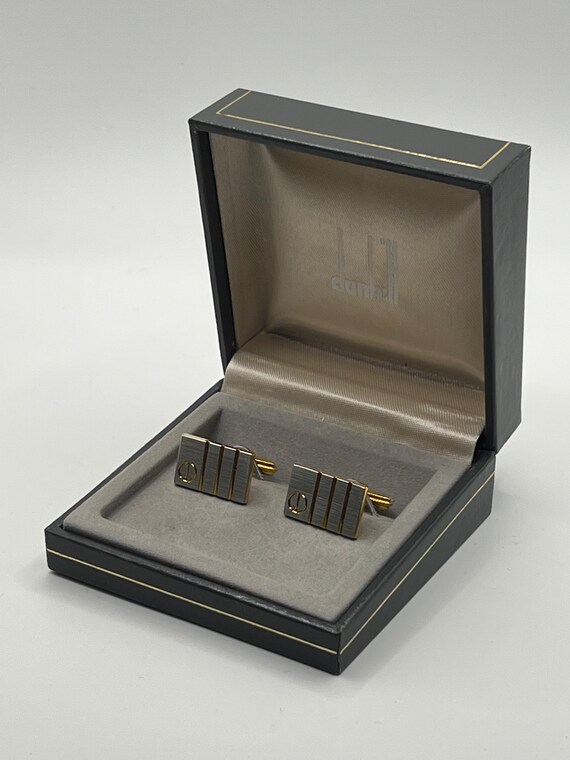 Dunhill Rectangular Vintage Cufflinks - Silver-To… - image 4