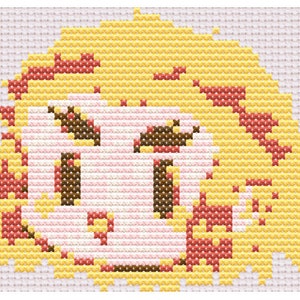 Flame Demon Fighter Cross Stitch Pattern