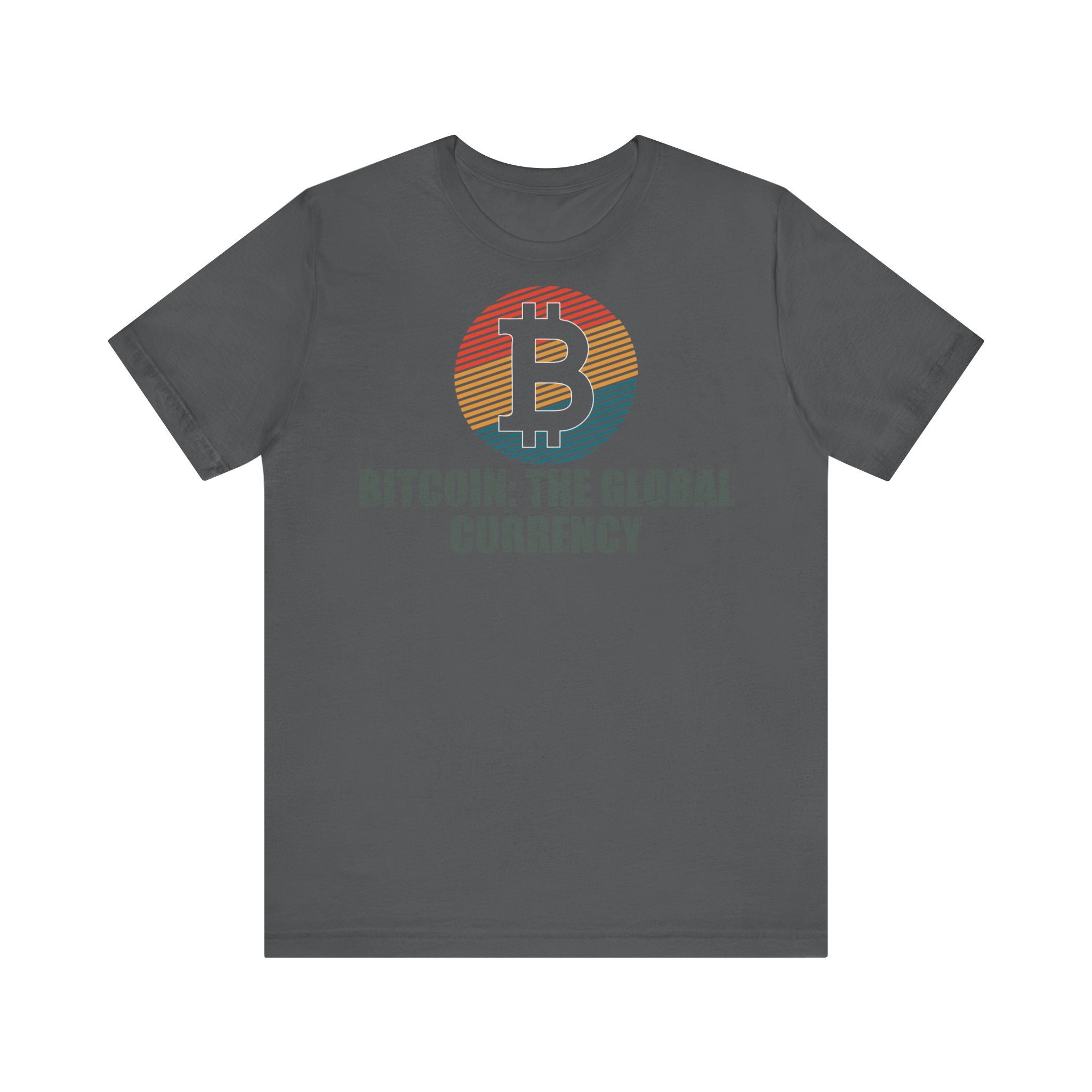 ビットコインTシャツ：グローバル通貨暗号通貨Tシャツ
