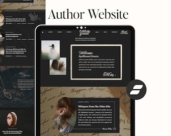 Author Website Showit Template. Dark Academia Gaslamp Writer Wordpress Theme. Gothic Romance Novelist Edwardian Victorian Era Witchy Website